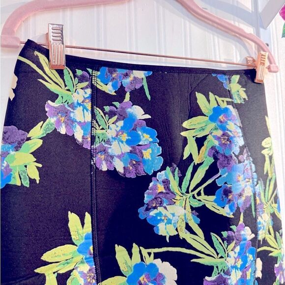 Elizabeth & James floral zip scuba skirt Sz S - Picture 4 of 7